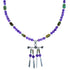 Sterling Silver Southwest Amethyst Turquoise Bead Necklace SX114861
